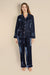 Aphrodite Womens Black Velvet Pyjamas - Model Front | Bown of London